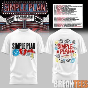 Simple Plan The Bigger Than You Think Tour Premium T-Shirt 4
