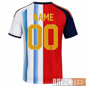 Spain Vs Argentina World Cup 2026 Final Half And Half Split Jersey Shirt 3