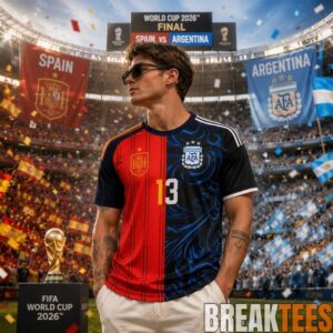Spain Vs Argentina World Cup 2026 Final Split Custom Jersey Shirt 1