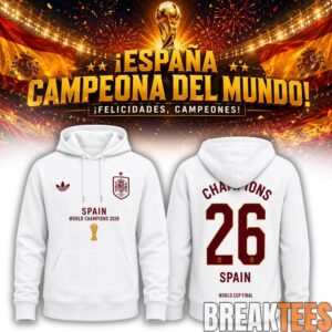 Spain World Cup 2026 Champions Limited Edition Hoodie – White