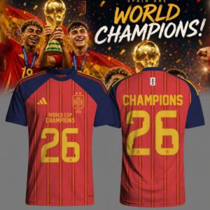 Spain World Cup Champions 2026 Soccer Jersey – Red