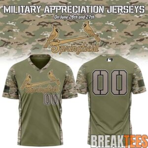 Springfield Cardinals 2026 Military Appreciation Night Camo Custom Jersey