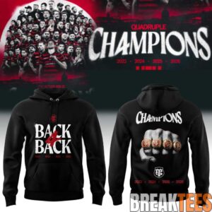 Stade Toulousain Rugby Back four Back Champions Hoodie