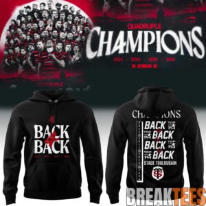 Stade Toulousain Rugby Back four Back Champions Hoodie 1