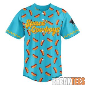 Sugar Land Space Cowboys 2026 Hot Dog Baseball Jersey 1 Sugar Land Space Cowboys 2026 Hot Dog Baseball Jersey 1