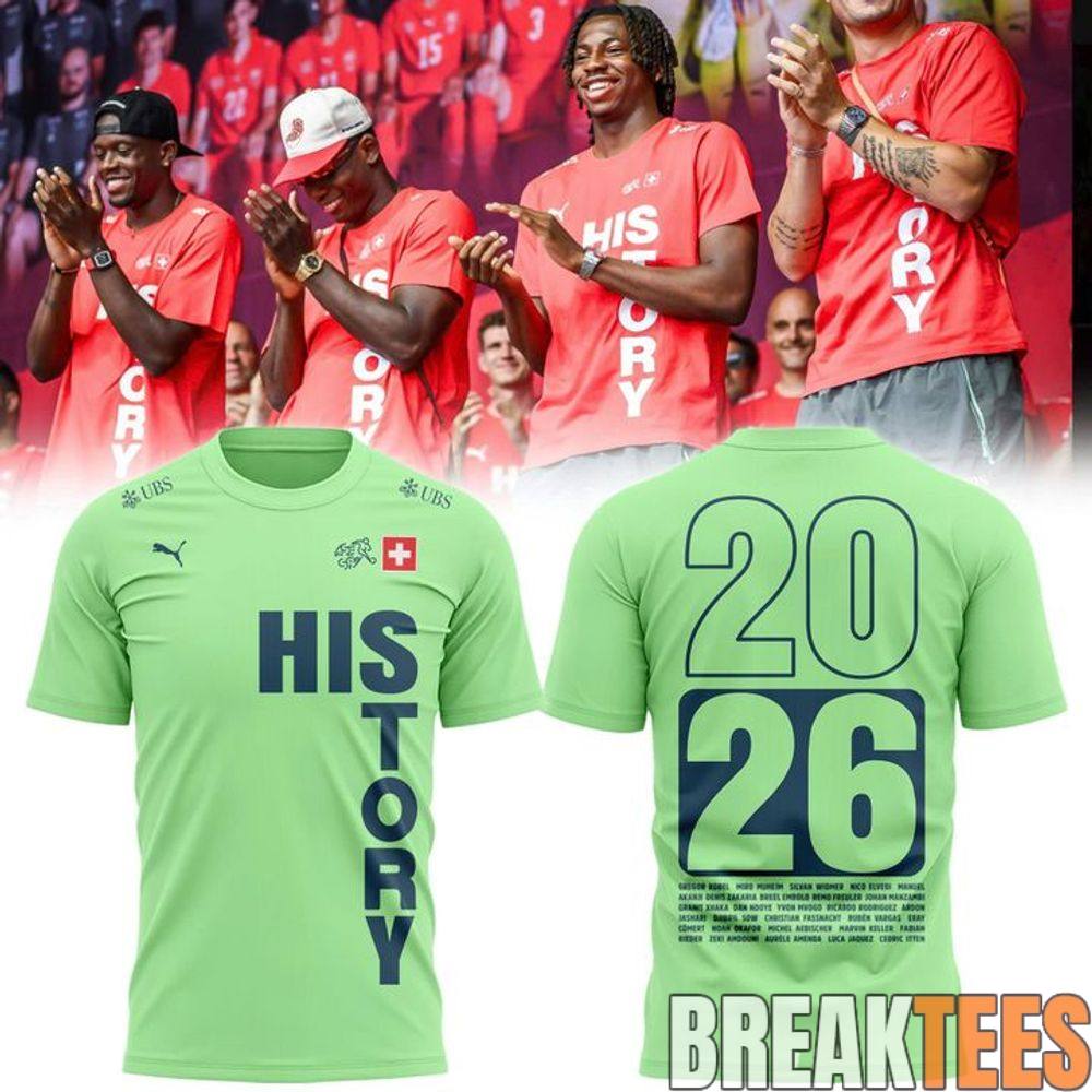 Switzerland National Team “HISTORY 2026” Limited Edition T-Shirt Switzerland National Team “HISTORY 2026” Limited Edition T-Shirt