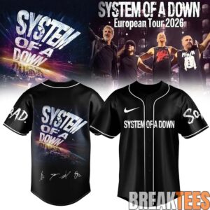 System of a Down “Europe-UK Stadium Tour 2026” Signature Baseball Jersey