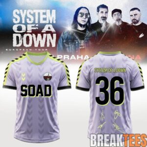System of a Down “Europe-UK Stadium Tour 2026” Signature Football Jersey 1