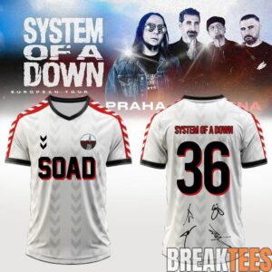 System of a Down “Europe-UK Stadium Tour 2026” Signature Football Jersey 2