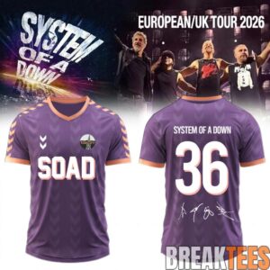 System of a Down “Europe-UK Stadium Tour 2026” Signature Football Jersey 6