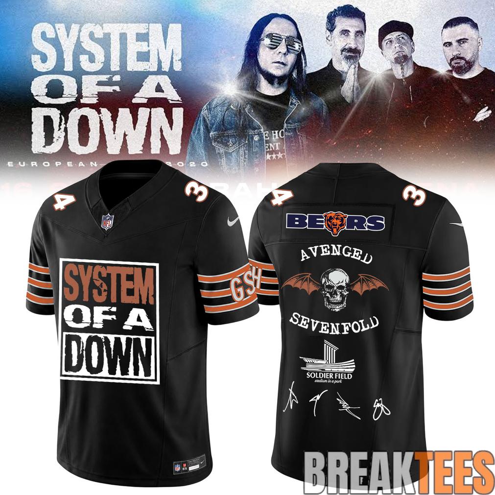 System of a Down “Europe-UK Stadium Tour 2026” Special Football Jersey System of a Down “Europe-UK Stadium Tour 2026” Special Football Jersey