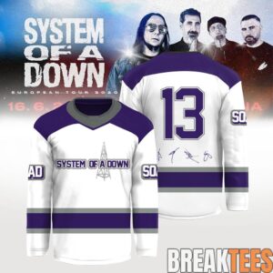 System of a Down “Europe-UK Stadium Tour 2026” Special Hockey Jersey 1
