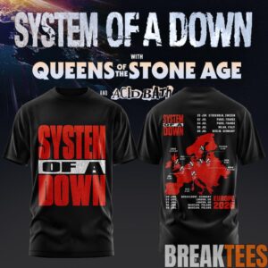System of a Down UK EU Tour 2026 Black Collection T-Shirt