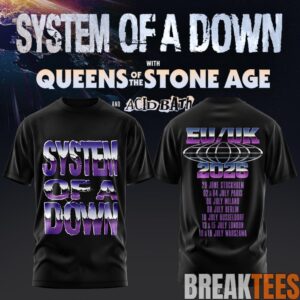 System of a Down UK EU Tour 2026 Black Collection T-Shirt 3