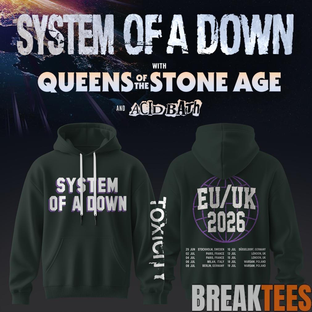 System of a Down “Europe-UK Stadium Tour 2026” Signature Hoodie System of a Down “Europe-UK Stadium Tour 2026” Signature Hoodie