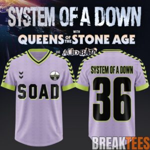 System of a Down “Europe-UK Stadium Tour 2026” Signature Football Jersey 7