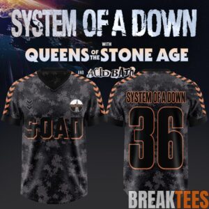 System of a Down “Europe-UK Stadium Tour 2026” Signature Football Jersey 8