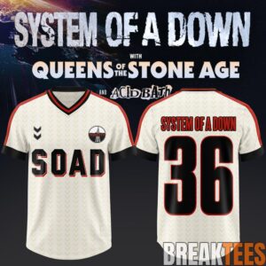 System of a Down “Europe-UK Stadium Tour 2026” Signature Football Jersey 9