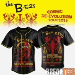 THE B-52s x DEVO – COSMIC DE-EVOLUTION BASEBALL JERSEY 1