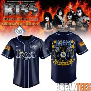 Tampa Bay Rays KISS Forever Band Tour 2026 Baseball Jersey 1