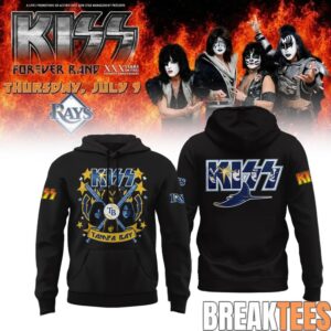 Tampa Bay Rays KISS Forever Band Tour 2026 Black Hoodie