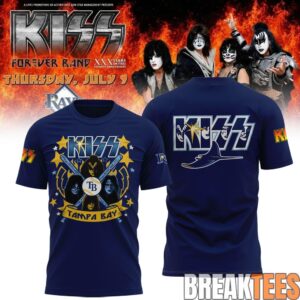 Tampa Bay Rays KISS Forever Band Tour 2026 Blue Edition Tee