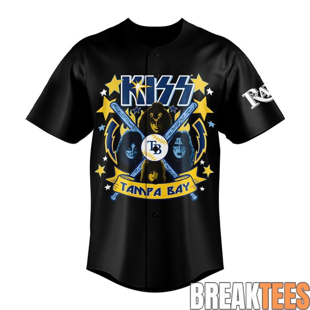 Tampa Bay Rays x KISS Tour Special Baseball Jersey Tampa Bay Rays x KISS Tour Special Baseball Jersey