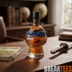 Teenage Mutant Ninja Turtles Leonardo 35th Anniversary Head Shaped Whiskey Bottle