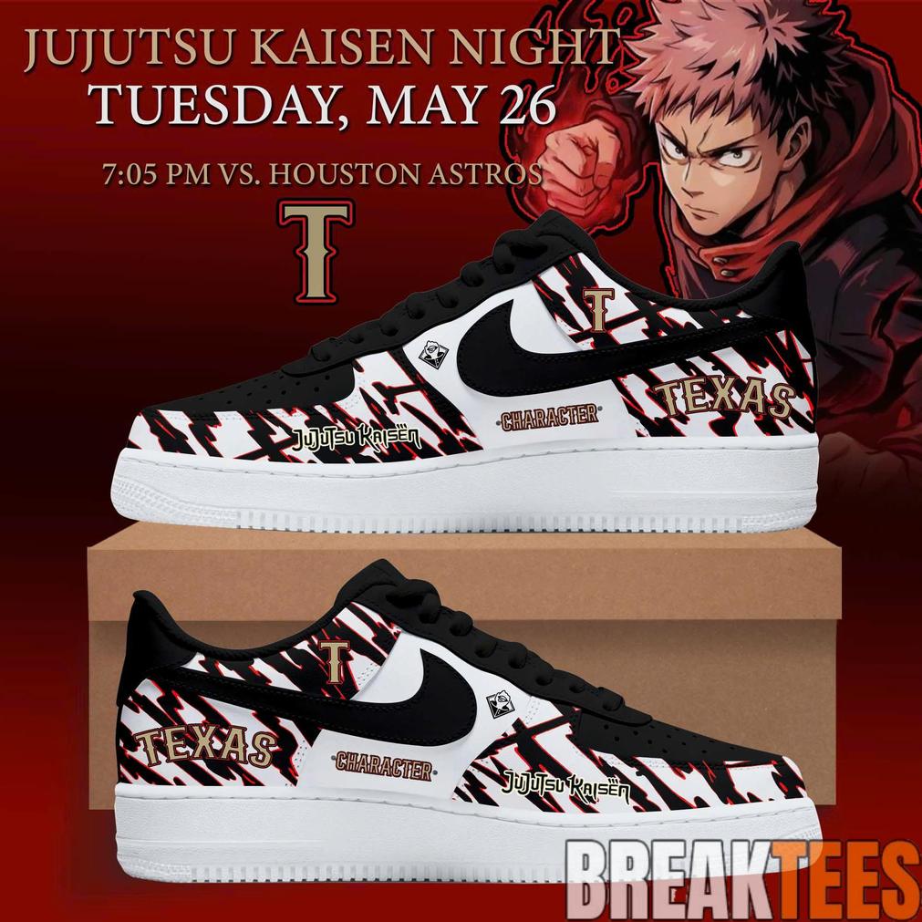 Texas Rangers x Jujutsu Kaisen Night 2026 AF1 Shoes Texas Rangers x Jujutsu Kaisen Night 2026 AF1 Shoes