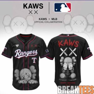 Texas Rangers x KAWS Blackout Baseball Jersey