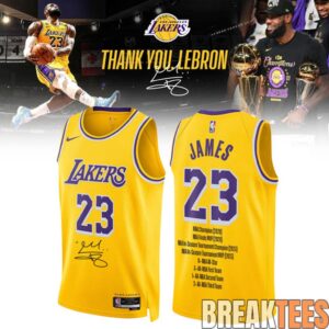 Thank you, LeBron Los Angeles Lakers Basketball Jersey 2