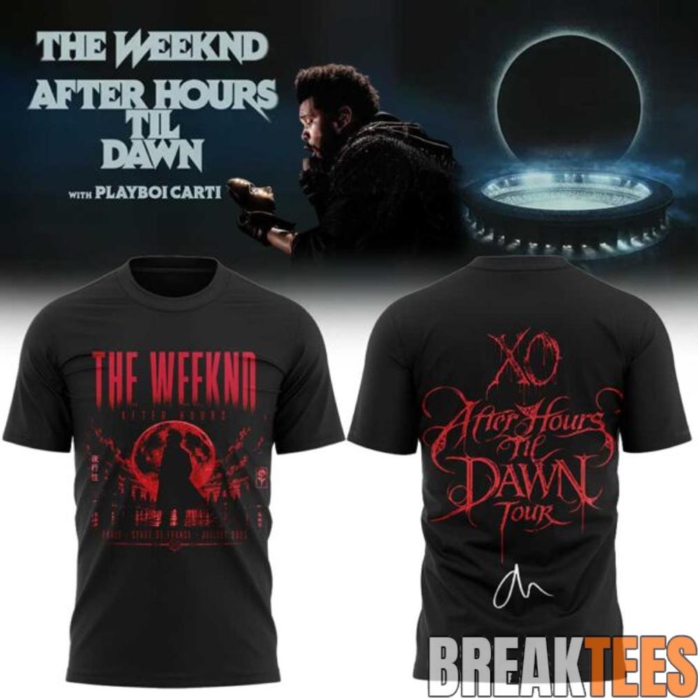 The Weeknd After Hours Til Dawn 2026 Stadium Tour Signature Limited T-Shirt The Weeknd After Hours Til Dawn 2026 Stadium Tour Signature Limited T-Shirt