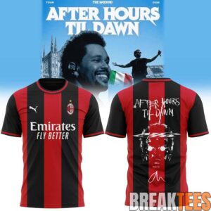 The Weeknd After Hours Til Dawn Tour x AC Milan Limited Edition Shirt