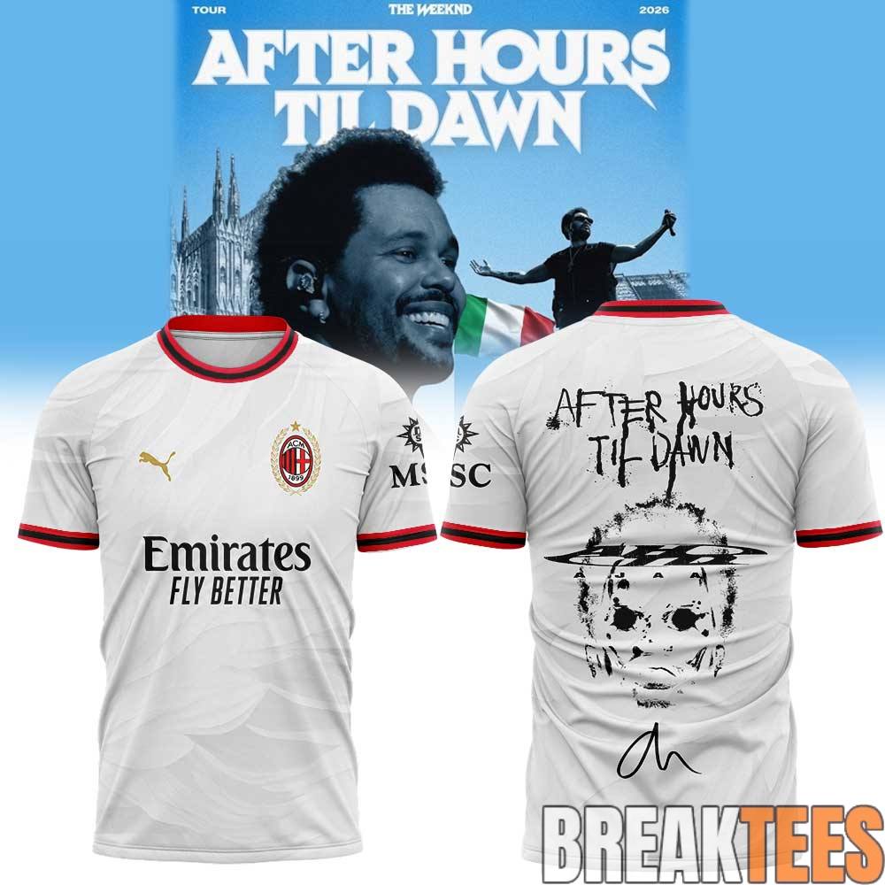 The Weeknd After Hours Til Dawn Tour x AC Milan Limited Edition Shirt The Weeknd After Hours Til Dawn Tour x AC Milan Limited Edition Shirt