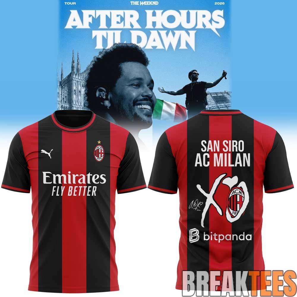 The Weeknd After Hours Til Dawn Tour x AC Milan Limited Edition Shirt The Weeknd After Hours Til Dawn Tour x AC Milan Limited Edition Shirt