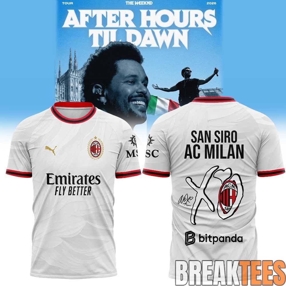 The Weeknd After Hours Til Dawn Tour x AC Milan Limited Edition Shirt The Weeknd After Hours Til Dawn Tour x AC Milan Limited Edition Shirt
