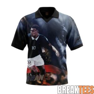 Travis Scott x Kylian Mbappe FIFA World Cup 2026 France Polo Shirt 1 Travis Scott x Kylian Mbappe FIFA World Cup 2026 France Polo Shirt 1