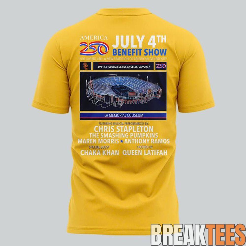 Trojans x America250 July 4th Benefit Show 2026 Yellow Shirt Trojans x America250 July 4th Benefit Show 2026 Yellow Shirt