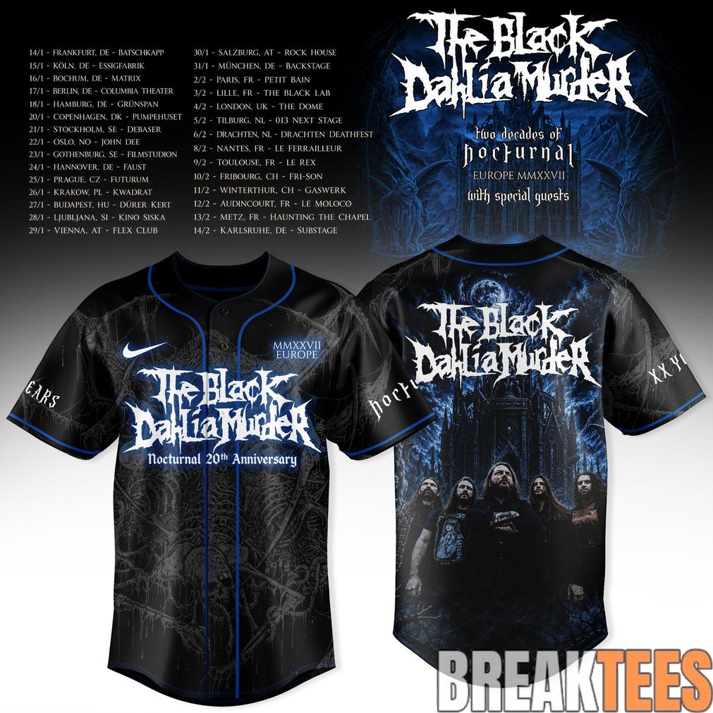 Two Decades of Nocturnal Europe MMXXVII Baseball Jersey Two Decades of Nocturnal Europe MMXXVII Baseball Jersey