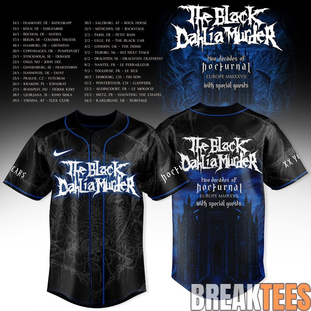 Two Decades of Nocturnal Europe MMXXVII Baseball Jersey Two Decades of Nocturnal Europe MMXXVII Baseball Jersey