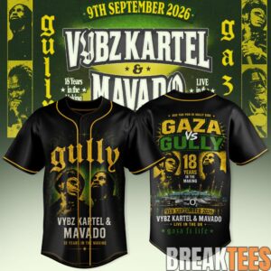 VYBZ KARTEL x MAVADO – GAZA vs GULLY Special Baseball Jersey