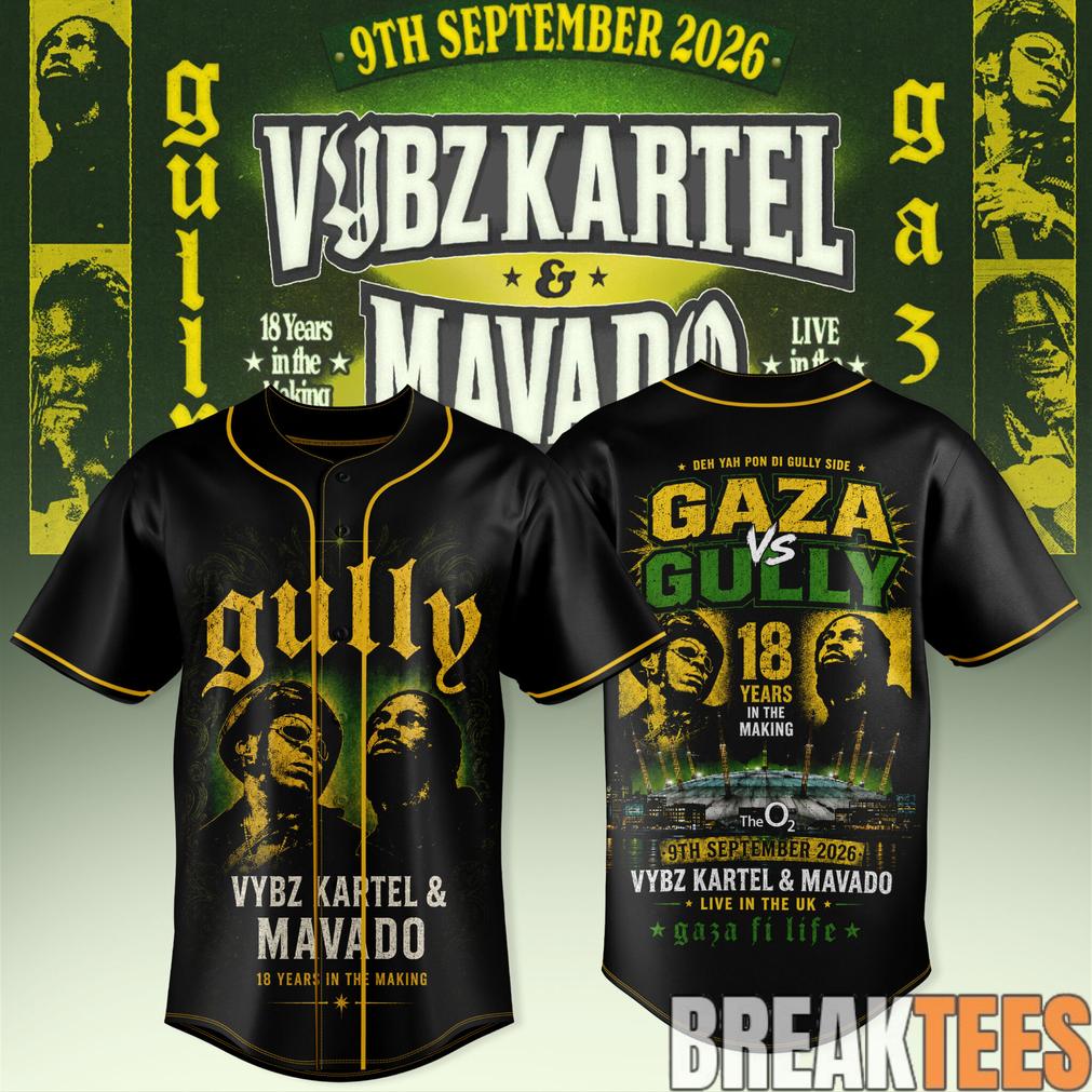 VYBZ KARTEL x MAVADO – GAZA vs GULLY Special Baseball Jersey VYBZ KARTEL x MAVADO – GAZA vs GULLY Special Baseball Jersey