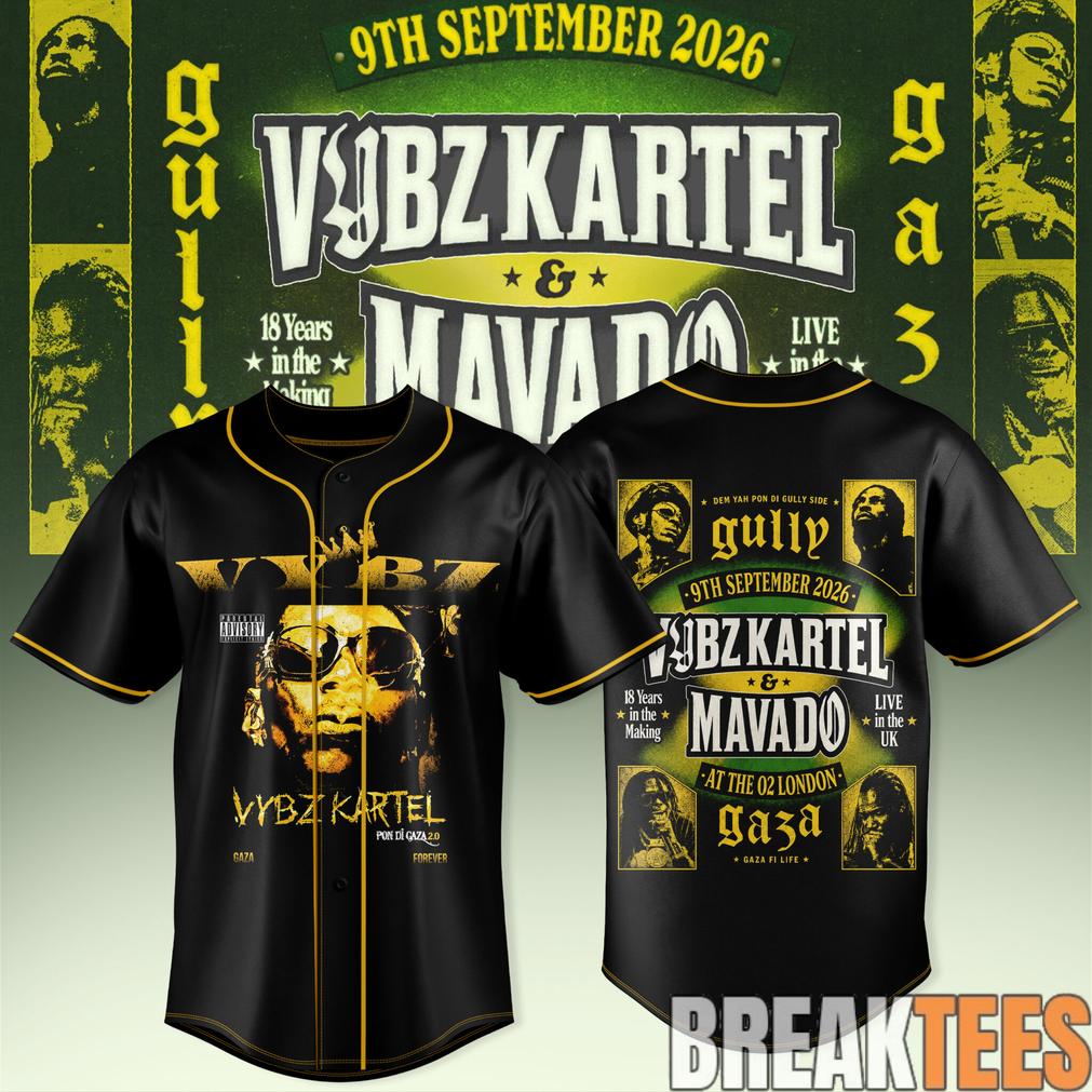 VYBZ KARTEL x MAVADO – GAZA vs GULLY Special Baseball Jersey VYBZ KARTEL x MAVADO – GAZA vs GULLY Special Baseball Jersey