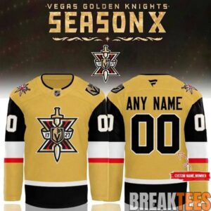 Vegas Golden Knights 10th Season Logo 2026 Custom Hockey Jersey