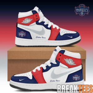Washington Mystics Air Jordan 1 Sneaker Custom For Fans