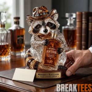 🦝 Wild West Whiskey Raccoon Limited Edition Whiskey Bottle