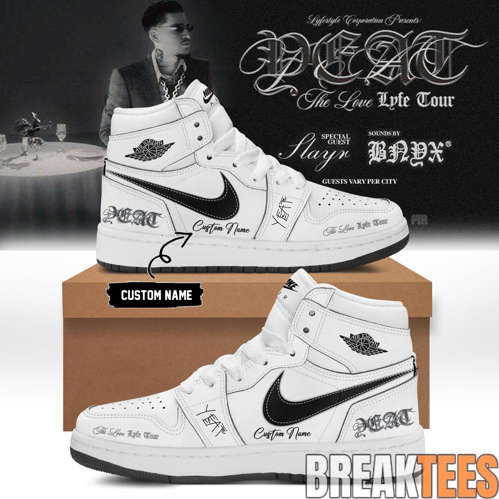 YEAT LOVE/LYFE Tour Custom Air Jordan 1 Shoes YEAT LOVE/LYFE Tour Custom Air Jordan 1 Shoes