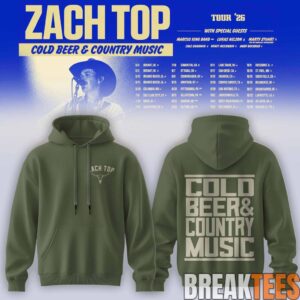 Zach Top – Cold Beer & Country Music Tour ’26 Limited Hoodie