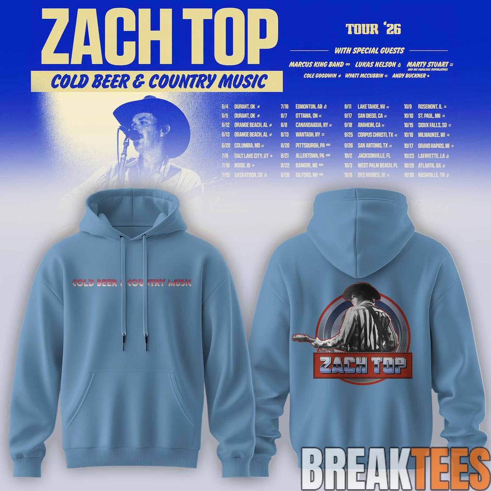 Zach Top – Cold Beer & Country Music Tour ’26 Limited Hoodie Zach Top – Cold Beer & Country Music Tour ’26 Limited Hoodie