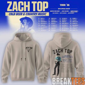 Zach Top – Cold Beer & Country Music Tour ’26 Limited Hoodie 2 Zach Top – Cold Beer & Country Music Tour ’26 Limited Hoodie 2